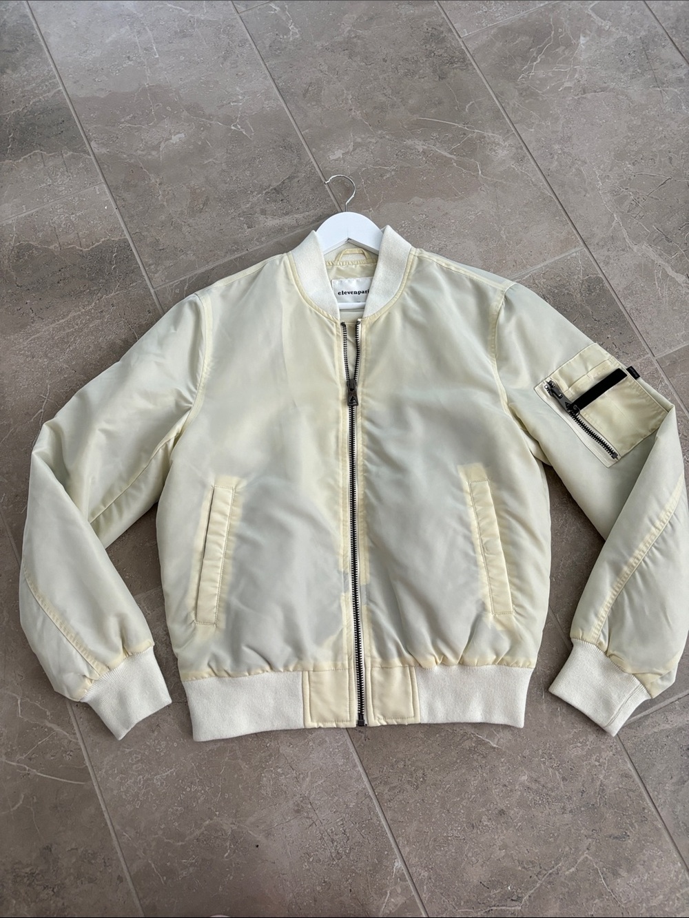 Eleven Paris Cream Bomber Jacket
